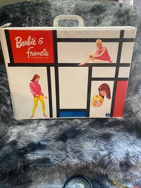 Barbie & Francie Vintage Storage Case - White, Red, Yellow